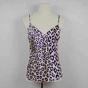 new with tags mob wife satin and lace luxe cami flowy silky leopard jersey shore